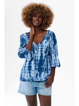blue shadow blue shadow Bluzka Lundi Niebieski Regular Fit