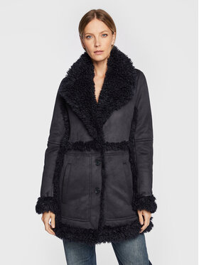 Zadig&Voltaire Zadig&Voltaire Kożuch Festif WWCO00188 Czarny Regular Fit
