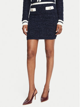 Guess Guess Mini sukňa W6BD48 Z1763 Tmavomodrá Regular Fit