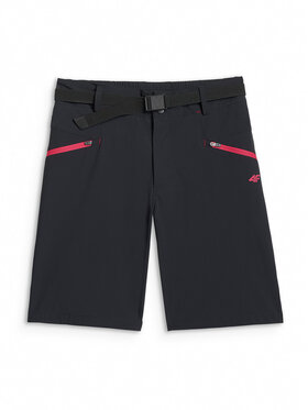 4F 4F Szorty sportowe TREKKING Czarny Regular Fit
