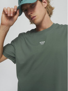 Sprandi Sprandi T-Shirt SS21-TSM008 Zielony Regular Fit