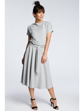BeWear BeWear Každodenní šaty B067 Šedá Flare Fit