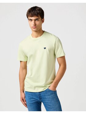 Wrangler Wrangler T-Shirt SIGN OFF TEE Zielony Regular Fit