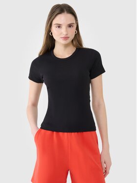 4F 4F T-Shirt 4FWSS25TTSHF1968-20S Czarny Slim Fit