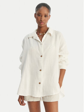 Roxy Roxy Риза Morning Time ERJWT03674 Екрю Relaxed Fit