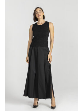 Deni Cler Milano Deni Cler Milano Spódnica maxi W-DC-7061-E5-K3-90-1 Czarny A-Line Fit