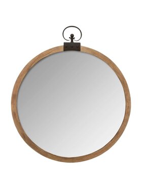 MIAhome MIAhome Lustro ścienne okrągłe loftowe 74 cm Brązowy
