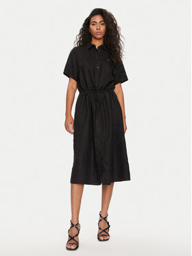 Tommy Hilfiger Tommy Hilfiger Рокля тип риза WW0WW41911 Черен Relaxed Fit