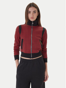 adidas adidas Džemperis ar kapuci Houndstooth JY3461 Sarkans Regular Fit