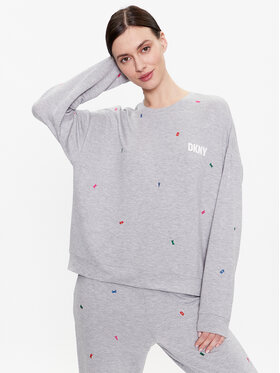 DKNY DKNY Zgornji del pižame YI2422627 Siva Regular Fit