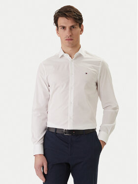 Tommy Hilfiger Tommy Hilfiger Риза MW0MW38347 Бял Slim Fit