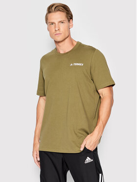 adidas adidas T-Shirt Terrex Mountain Graphic HE1768 Πράσινο Regular Fit