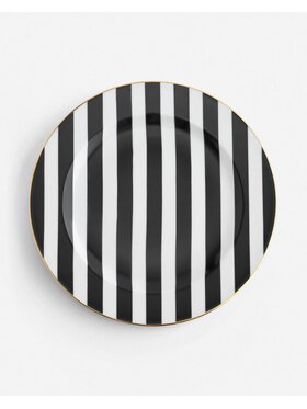 La Mania La Mania Talerz Stripes Czarny