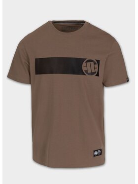 PITBULL PITBULL T-Shirt Koszulka męska CASINO S Brązowy Regular Fit
