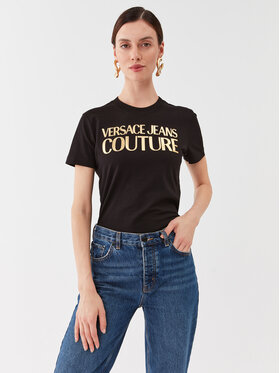 Versace Jeans Couture Versace Jeans Couture Tricou 75HAHT01 Negru Regular Fit