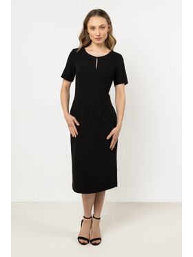Awama Awama Sukienka koktajlowa A706 Czarny Basic Fit