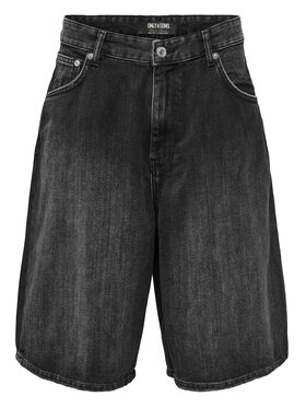 Only & Sons Only & Sons Джинсові шорти Carl 22032957 Чорний Balloon Fit