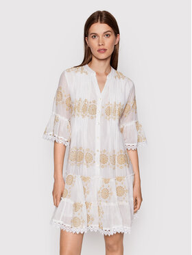 Iconique Iconique Sukienka letnia Monica IC22 027 Biały Regular Fit
