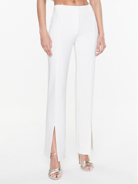 Pinko Pinko Kalhoty z materiálu Paloma 100351 A04I Bílá Flare Fit