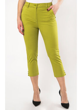 QUIOSQUE QUIOSQUE Kalhoty z materiálu QUIOSQUE 3SS001902 Zelená Regular Fit