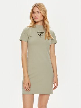 Guess Guess Sukienka codzienna V4YK02 KCDH1 Zielony Regular Fit