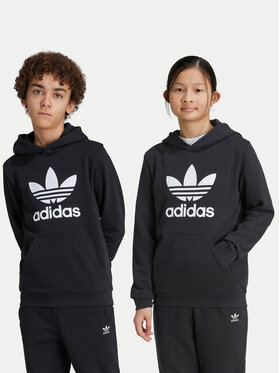 adidas adidas Pulóver Trefoil IY7446 Fekete Regular Fit