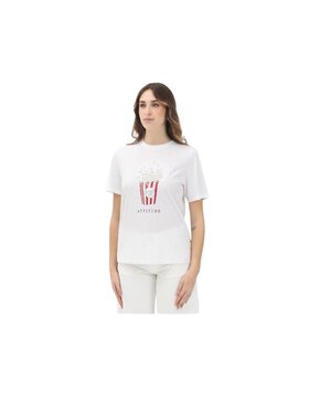 ONLY ONLY T-shirt Maglia onlbust life ss popcorn Bianco Regular Fit