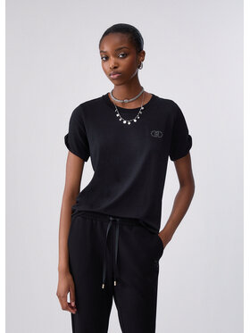 Liu Jo Liu Jo T-shirt TF6100JS005L9489 Nero Regular Fit