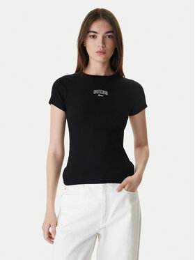 Guess Jeans Guess Jeans Тишърт W6RP21 KA0H1 Черен Slim Fit