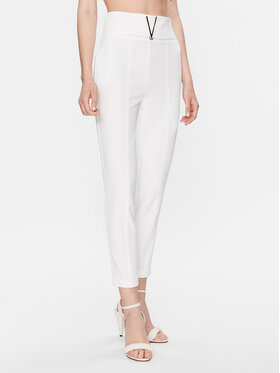 Babylon Babylon Hlače iz tkanine S_S00508 Bela Regular Fit