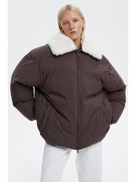 Estro Estro Μπόμπερ μπουφάν ER00116043 Καφέ Oversize