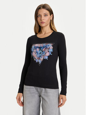 Guess Guess Bluză W5BI74 J1314 Negru Slim Fit