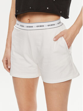 Guess Guess Szorty piżamowe Carrie O4GD02 KBS91 Biały Loose Fit