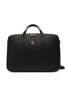 Tommy Hilfiger Tommy Hilfiger Torba za laptop Th Icon Laptop Bag Mono AW0AW18003 Crna