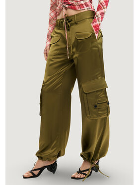 Desigual Desigual Chinosy PANT_FAN Zielony Casual Fit