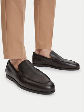 Calvin Klein Calvin Klein Loaferice Low Prof Loafer Txt Lth HM0HM02175 Tamno smeđa
