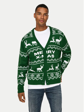 Only & Sons Only & Sons Кардиган 22031172 Зелений Regular Fit