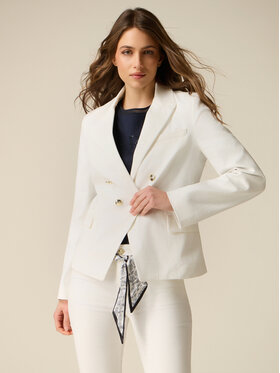 Oltre Oltre Marynarka R408R102450N011 Biały Slim Fit