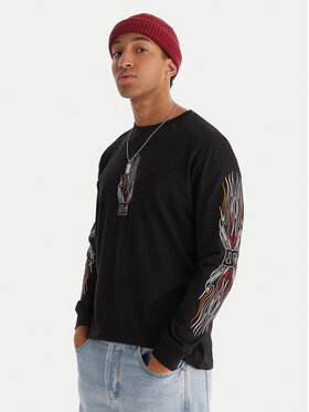 DC Shoes DC Shoes Marškinėliai ilgomis rankovėmis Burn Out HLS EDYZT04355 Juoda Regular Fit