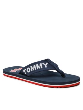 Tommy Jeans Tommy Jeans Žabky Flip Flop Logo Tape EM0EM01147 Tmavomodrá