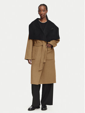 KARL LAGERFELD KARL LAGERFELD Villane mantel B3W15030 Pruun Relaxed Fit