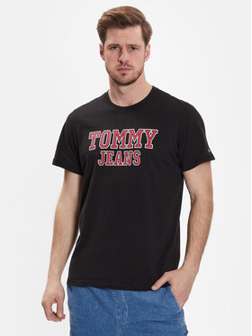 Tommy Jeans Tommy Jeans Tričko Essential DM0DM16405 Čierna Regular Fit
