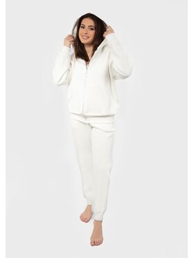 DKaren Sport DKaren Sport Komplet bluza i spodnie materiałowe Komplet DK-K-B1 Écru Classic Fit
