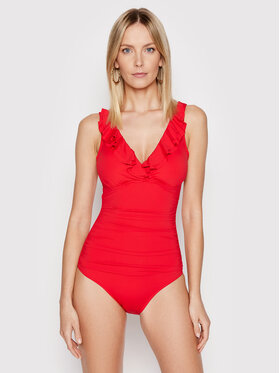LAUREN RALPH LAUREN Lauren Ralph Lauren Ujumistrikoo 20101010 Punane
