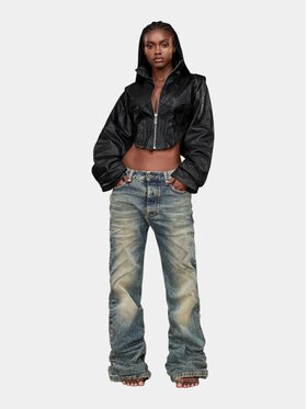 MADE BY SOCIETY MADE BY SOCIETY Spodnie materiałowe Jeans VANGUARD WIDE - P27230 Niebieski Basic Fit