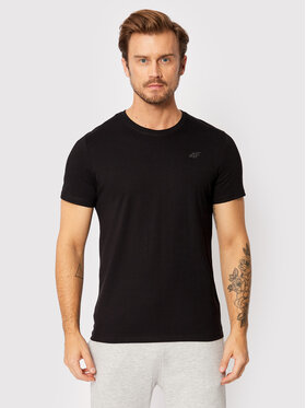 4F 4F T-Shirt H4L22-TSM352 Czarny Regular Fit