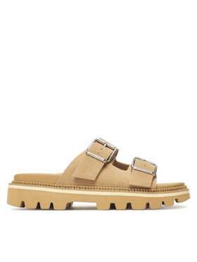 Tommy Jeans Tommy Jeans Klapki Tjw Double Strap Sandal Suede EN0EN02797 Brązowy