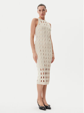 PINKO PINKO Kootud kleit Allan 105190 A2LW Beež Regular Fit