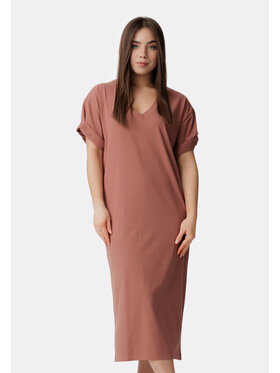 LAURELLA LAURELLA Sukienka codzienna 4SS249 Beżowy Regular Fit