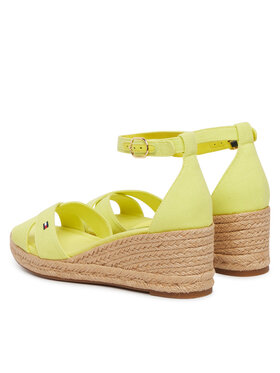 Tommy Hilfiger Tommy Hilfiger Espadrilės Hemp Crossover Strap Wedge Espadrilles FW0FW09332 Žalia